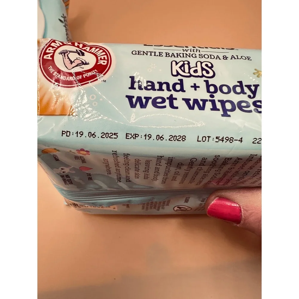 Arm & Hammer Essentials Kids Hand Body Wet Wipes Sea Monster Mango 2 Pack 30ct